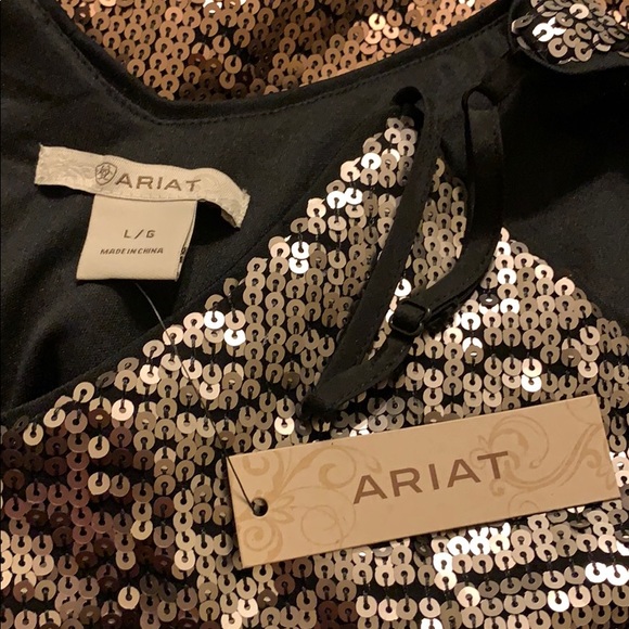 NEW ARIAT Sequin Chiffon Rocker Dress SMALL - Picture 6 of 7